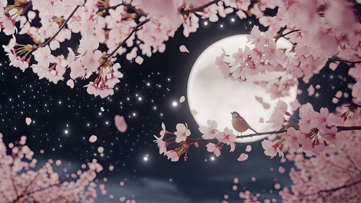 Moonskura, Subtle Starlight and Branch Design Wallpaper