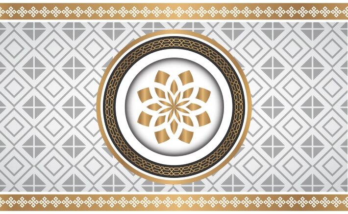 Aurvel, Gold Crest Geometry Wallpaper Mural