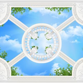 Castelune, Classical Sky Pavilion Wallpaper Mural