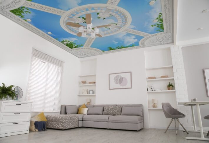 Castelune, Classical Sky Pavilion Wallpaper Mural