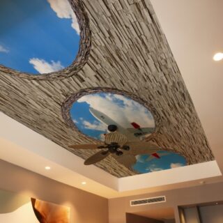 Jetwell, Flightscape Windows Ceiling Wallpaper