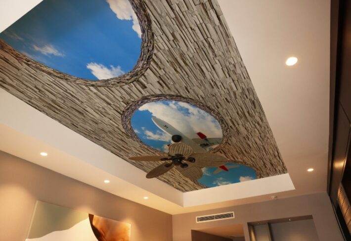 Jetwell, Flightscape Windows Ceiling Wallpaper