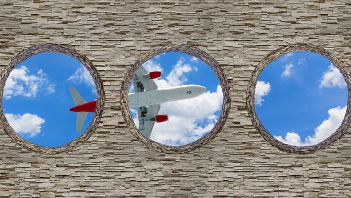 Jetwell, Flightscape Windows Ceiling Wallpaper
