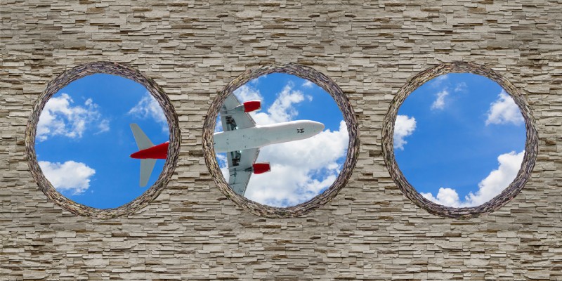 Jetwell, Flightscape Windows Ceiling Wallpaper