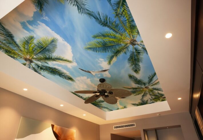 Solaria, Palm Canopy Sky Wallpaper Mural