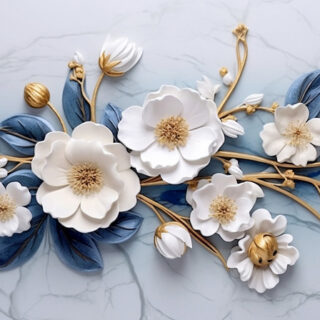 Florencia, Graceful Blooming Branch Wallpaper Mural