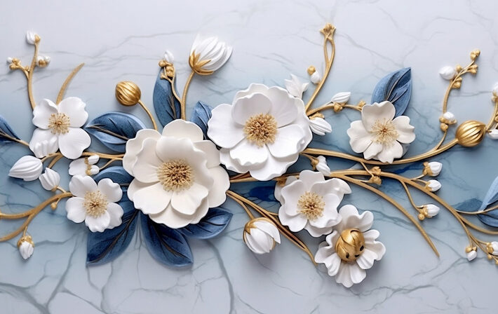 Florencia, Graceful Blooming Branch Wallpaper Mural