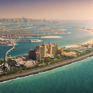 Jumeirah, Golden Aerial Vista Wallpaper Mural