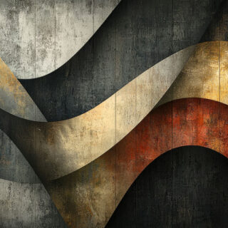 Stanton, Muted-Tone Curved Composition Wallpaper Mural