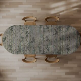 Bambusa, Textured Muted Bamboo Stalk Mural Wallpaper