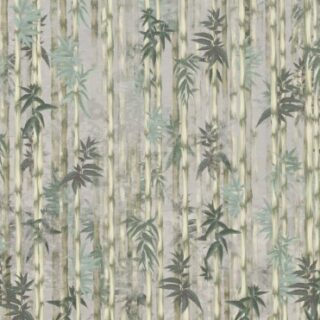 Bambusa, Textured Muted Bamboo Stalk Mural Wallpaper