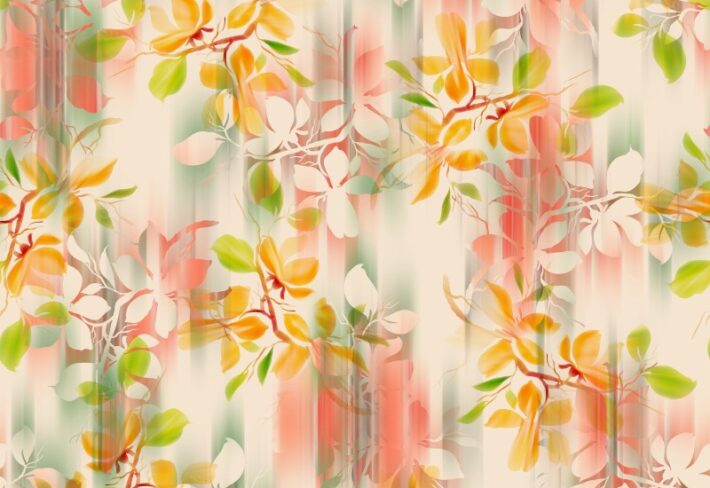 Elyndra, Gentle Cascade of Pastel Blooms Wallpaper Mural