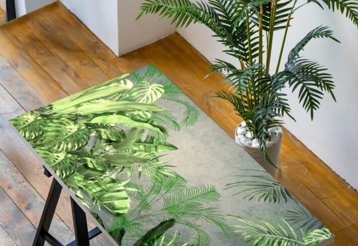 Junglora, Vibrant Green Tropical Foliage Mural Wallpaper
