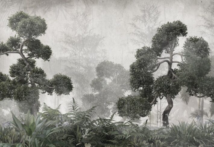Mistgrove, Ethereal Forest Canopy Wallpaper Mural