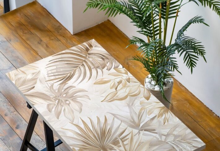 Palmont, Muted Blend of Leaves Wallpaper Mural