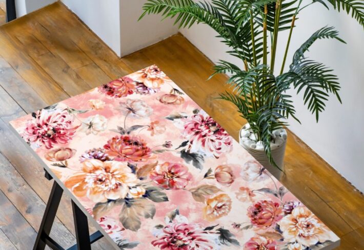 Primrosa, Swirl of Flowers in Artistic Strokes Wallpaper Mural