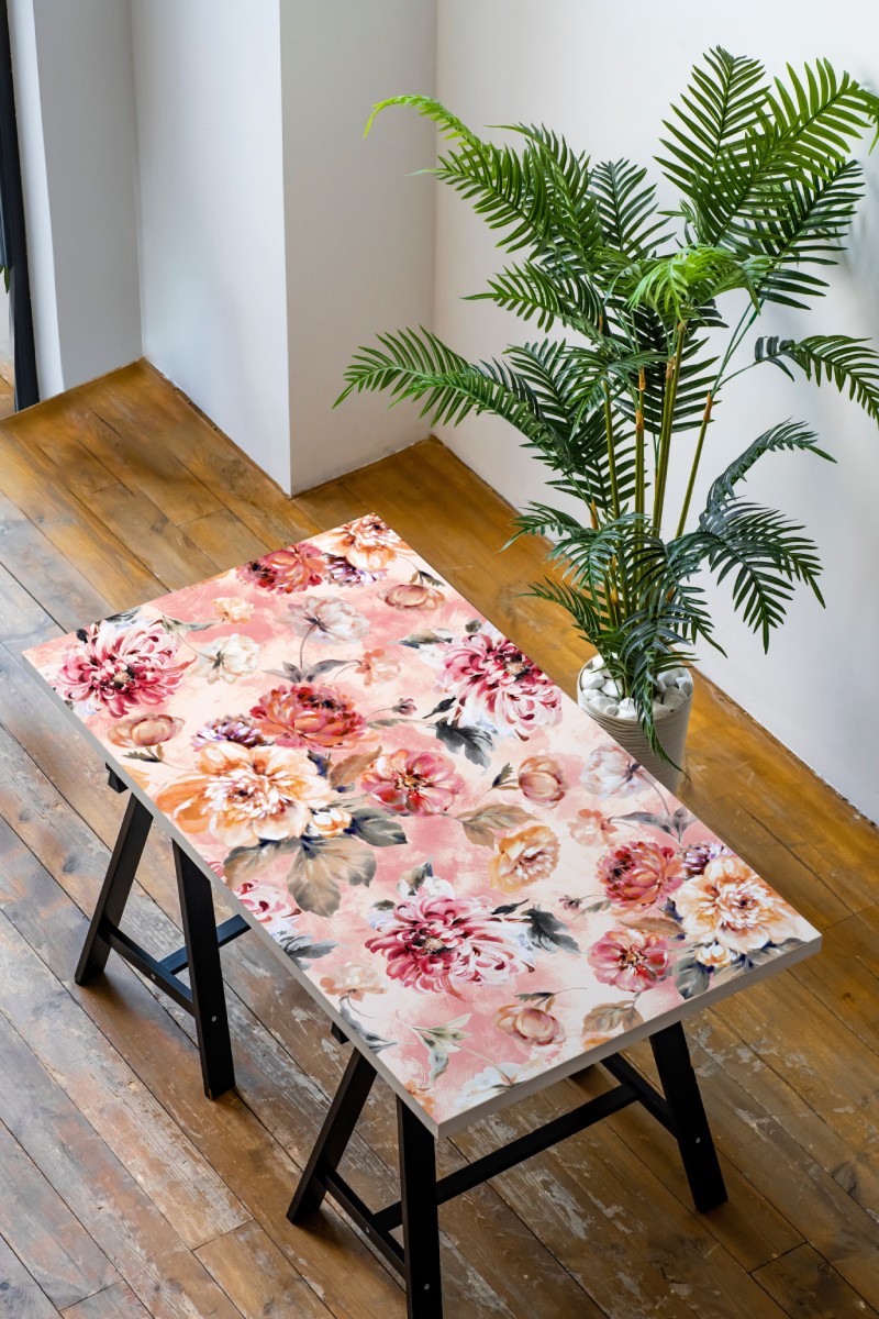 Primrosa, Swirl of Flowers in Artistic Strokes Wallpaper Mural