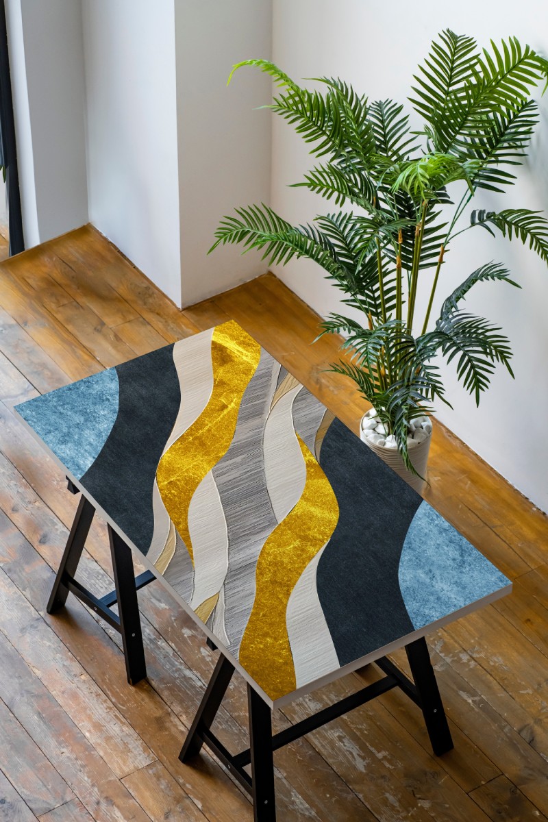 Stravelle, Soft Sculpted Texture Golden and Stone Ripples Wallpaper Mural