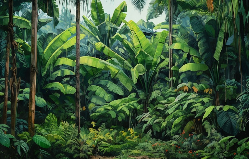 Junglistic, Realistic Tropical Jungle Escape Wallpaper Mural