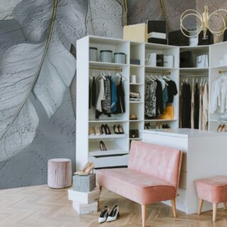 Taruva, Textured Leaf Mural Inspired by Indian Motifs Wallpaper