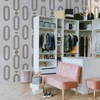 Vogue, Mid-Century Geometric Archway Wallpaper Mural