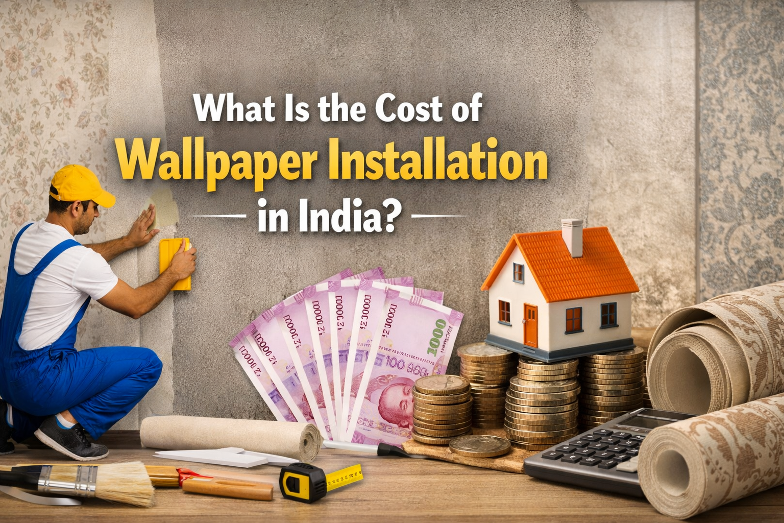 Cost of wallpaper installation in India