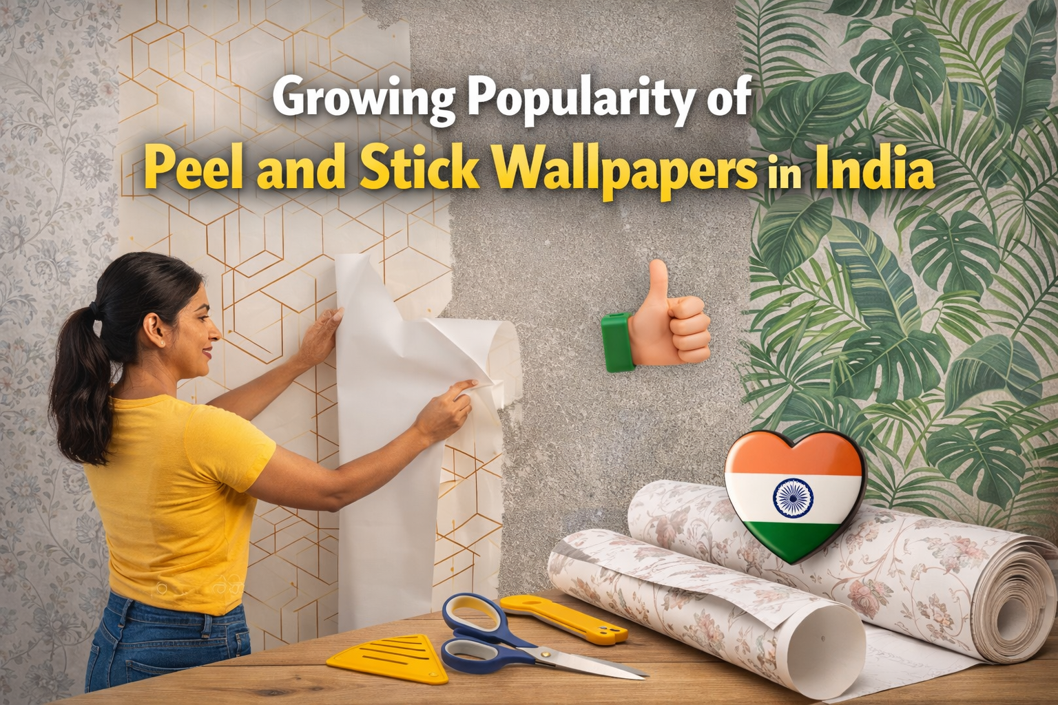 Peel and stick wallpapers in India