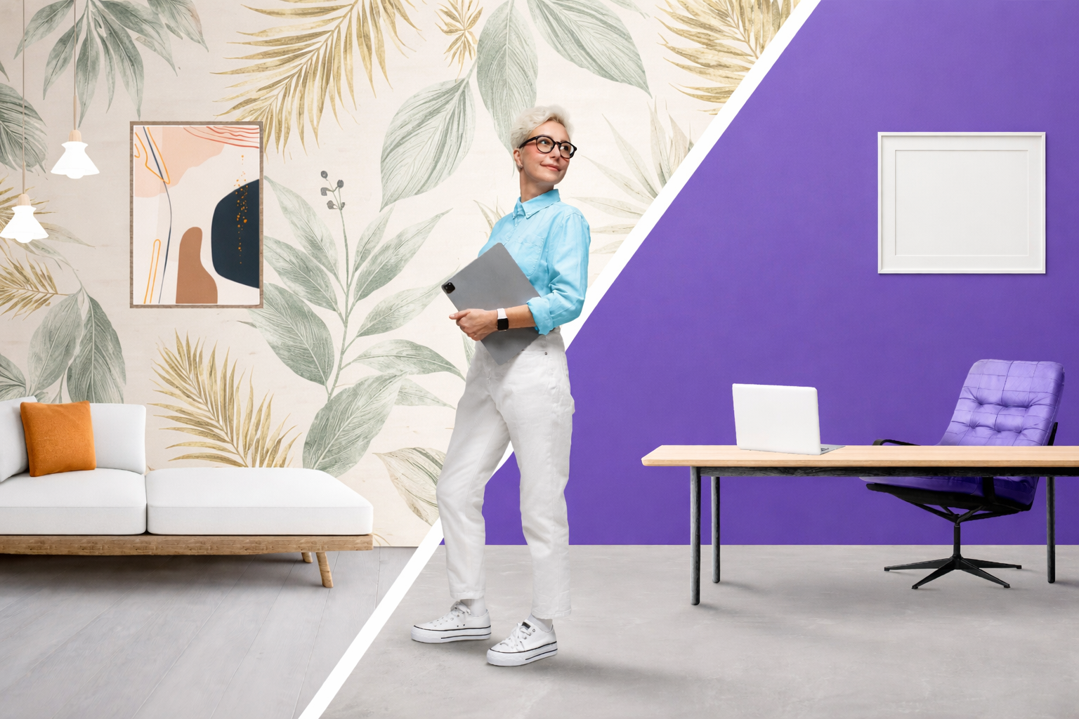 Wallpaper vs paint: modern interior styles