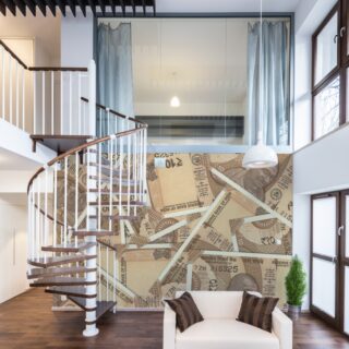 10 Numbri, Ten Rupees Indian Currency Wallpaper Mural