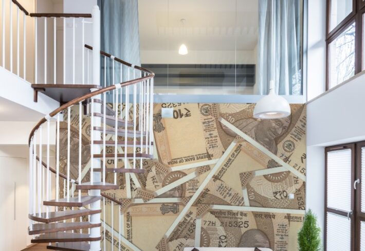 10 Numbri, Ten Rupees Indian Currency Wallpaper Mural