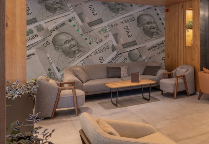 Artha, Contemporary Indian Currency Wallpaper Mural