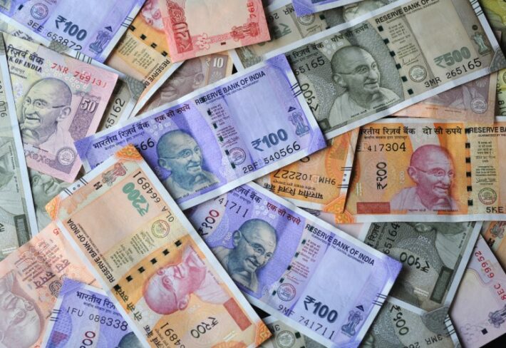 Mudravan, Vibrant Indian Money Art Wallpaper Mural