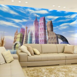 Paisapur, Contemporary Currency City Wallpaper Mural