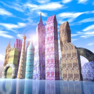 Paisapur, Contemporary Currency City Wallpaper Mural