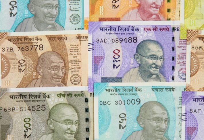 Rupiq, Iconic Indian Currency Grid Wallpaper Mural