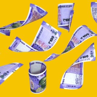 Rupiya, 3D Modern 100 Rupee Currency Wallpaper Mural