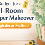 Room makeover tools and wallpaper design