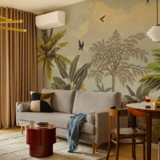 Vanvayu, Tropical Palm Landscape Wallpaper Mural, Customized
