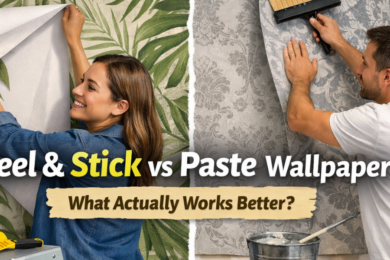 Peel & stick vs paste wallpaper comparison