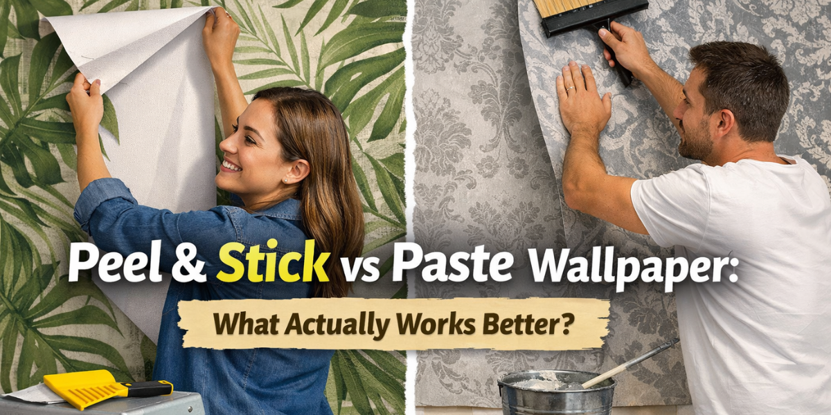 Peel & stick vs paste wallpaper comparison
