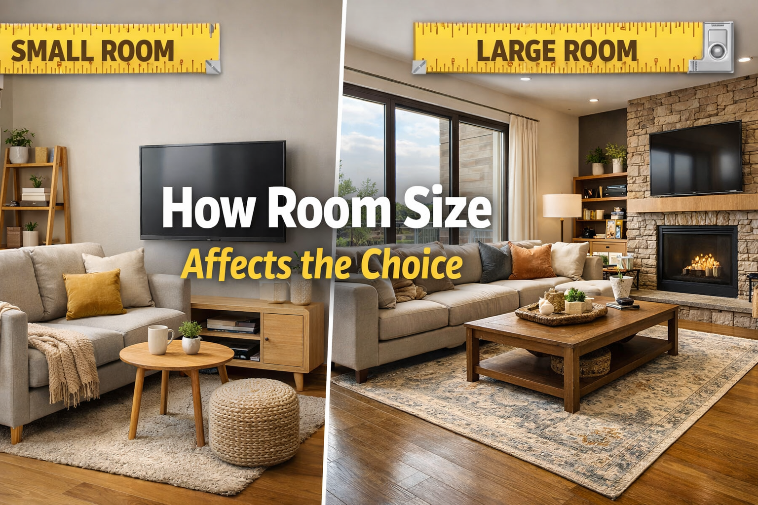 Small vs large living room design