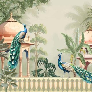 Mayurvana, Royal Peacock Garden Wallpaper Mural