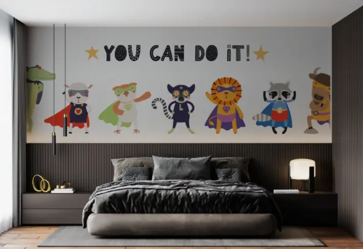 Toonara, Cute Superhero Inspiring Wallpaper Mural
