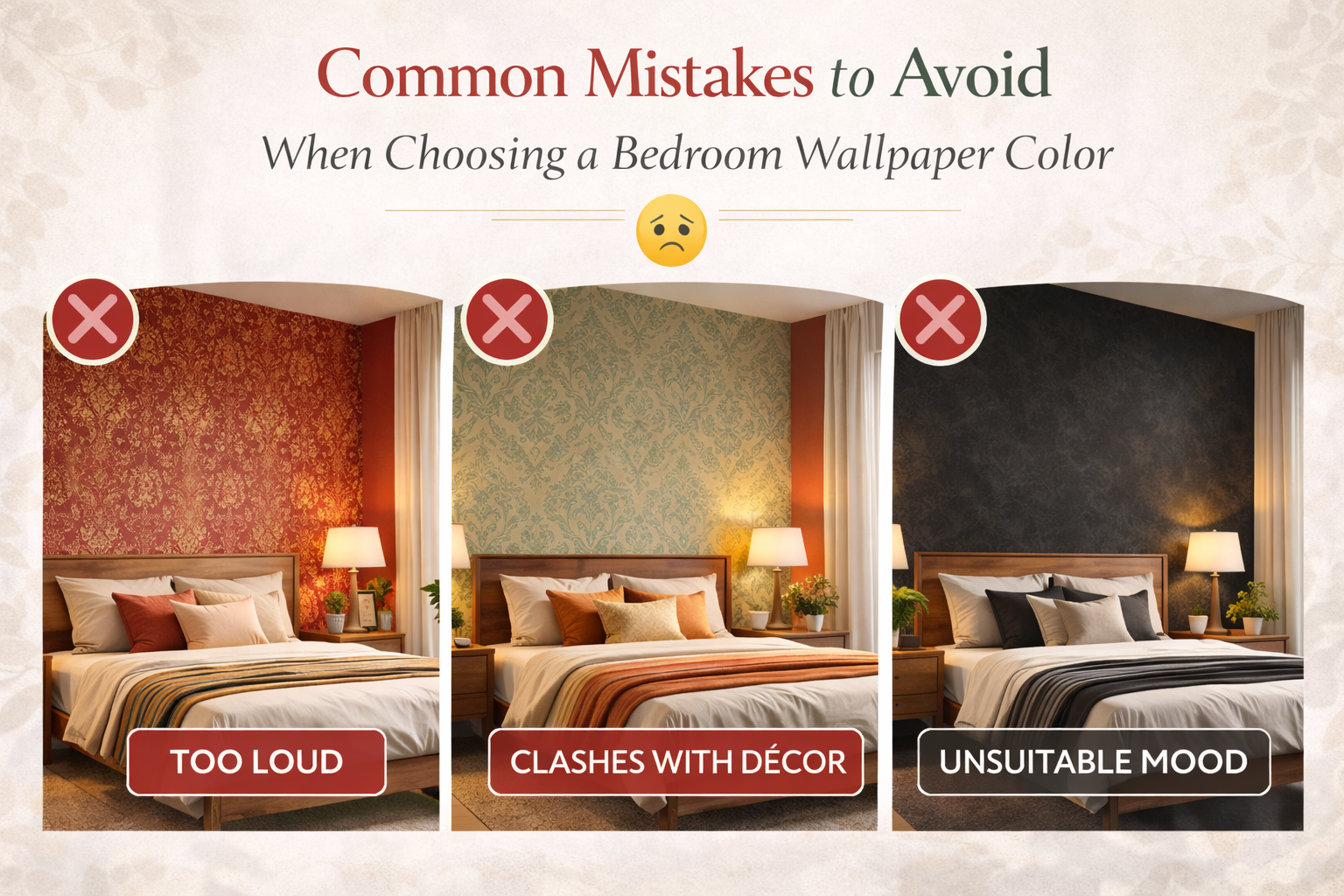 Common Mistakes to Avoid When Choosing a Bedroom Wallpaper Color