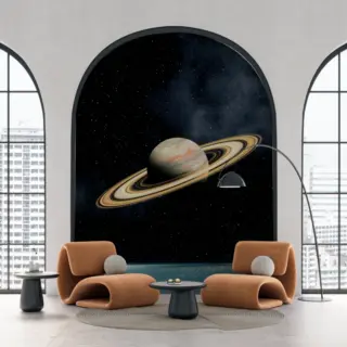 Celestara, Cosmic Saturn Horizon Wallpaper Mural