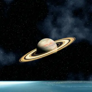 Celestara, Cosmic Saturn Horizon Wallpaper Mural
