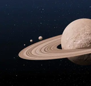 Orbitaria, Rings of Saturn Panorama Wallpaper Mural