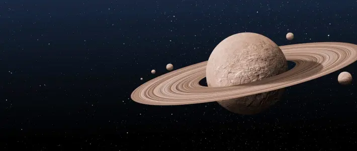 Orbitaria, Rings of Saturn Panorama Wallpaper Mural