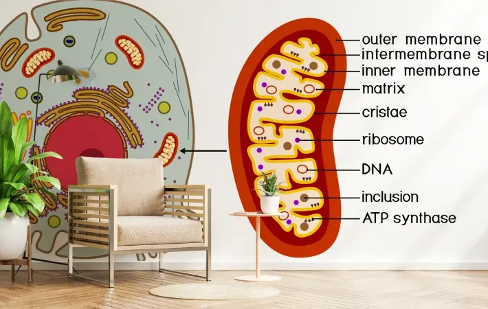 Educational Mitochondria Diagram Wallpaper