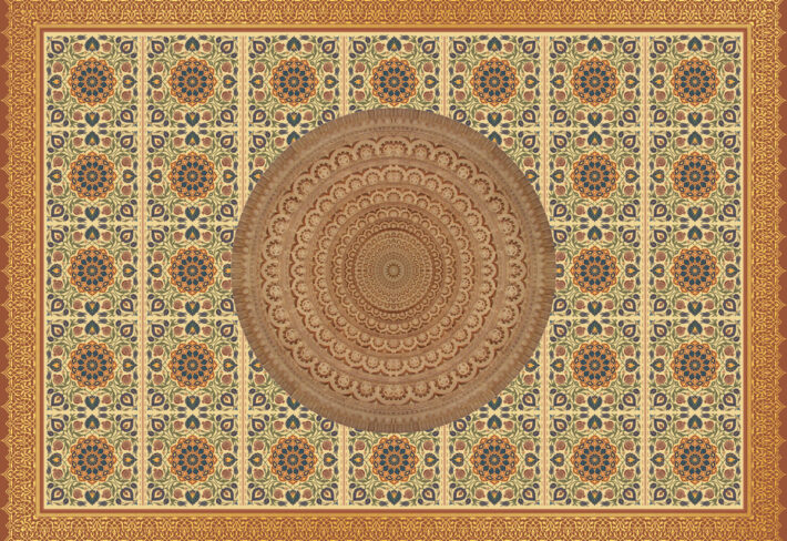 Heritance, Elaborate Traditional Symmetry Ceiling Design Mural